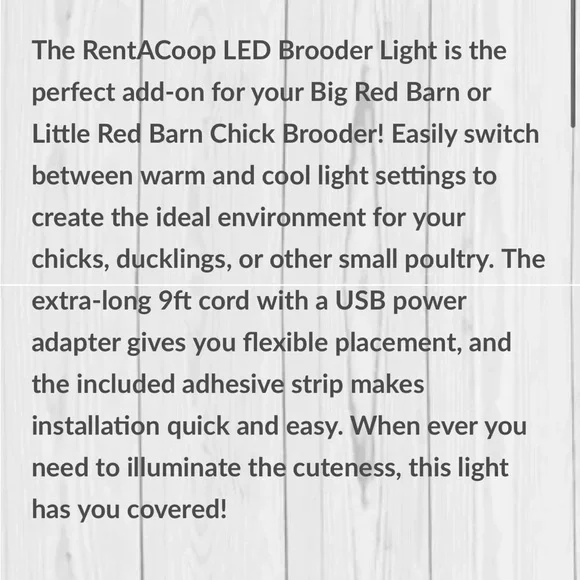 LED Light for RentACoop Brooder Box - Picture 6 of 7